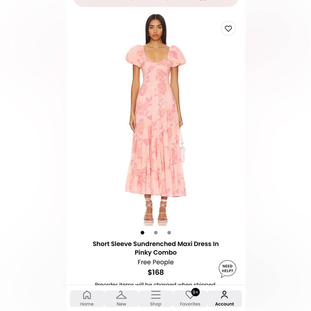 Free People Pink Floral Maxi Dress